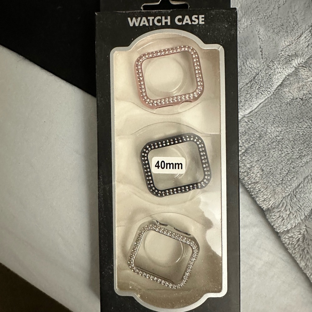 Set of 3 apple Watch Cases with Rhinestones